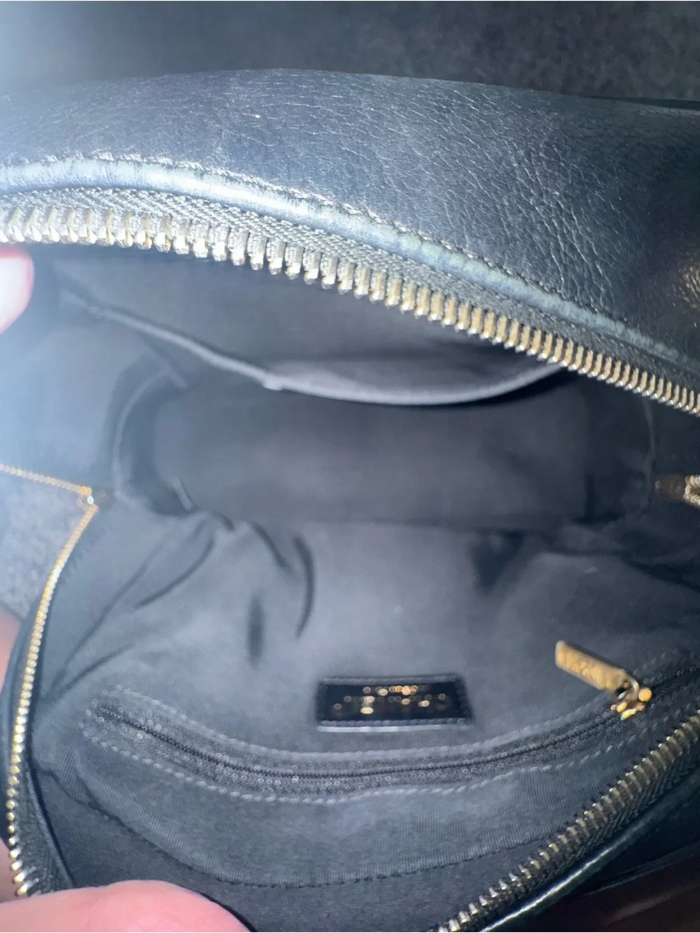 CHANEL Calfskin Quilted CC Vanity Case in black with gold hardware